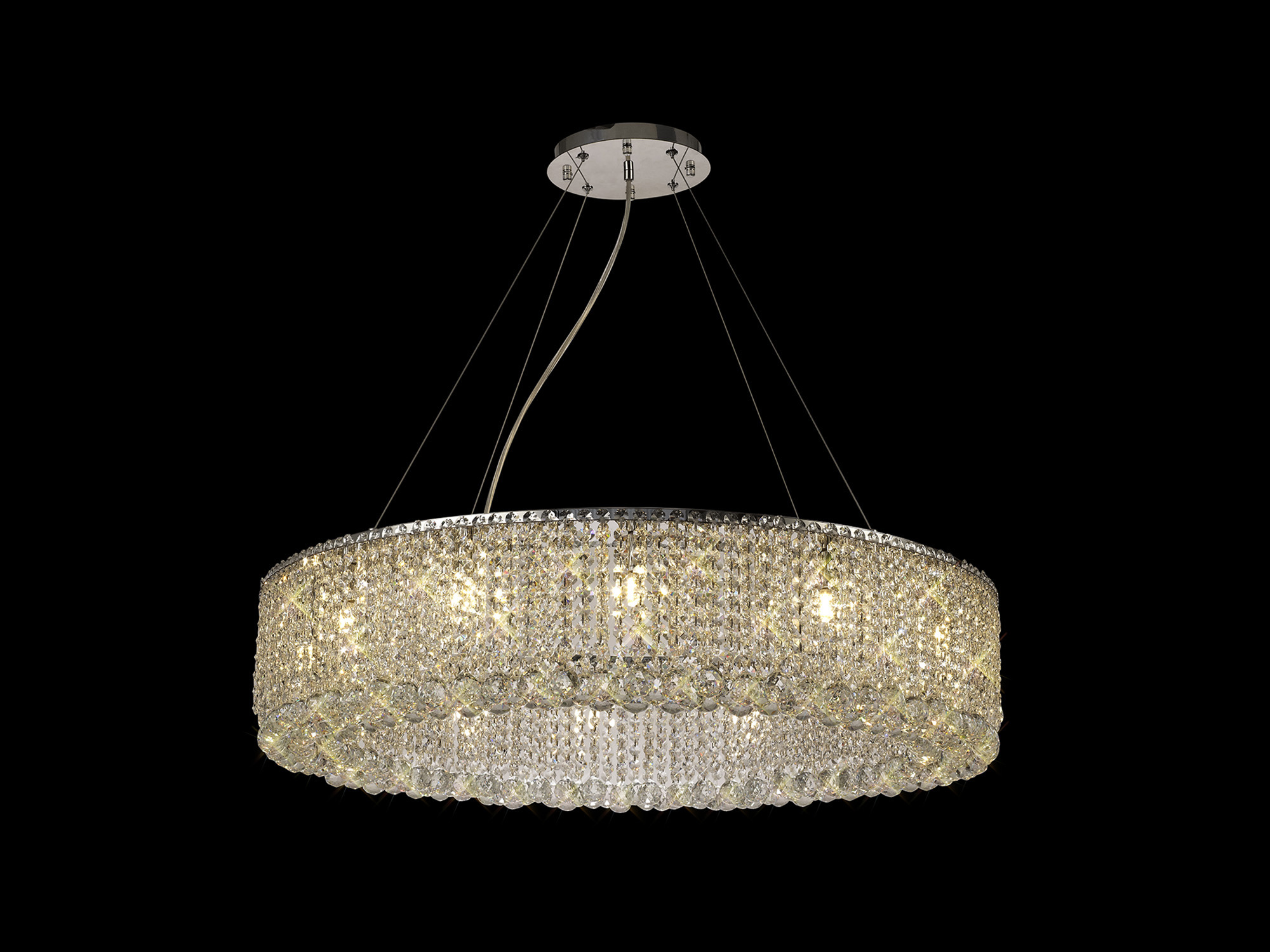 Empire Crystal Ceiling Lights Diyas Statement Crystal Fittings